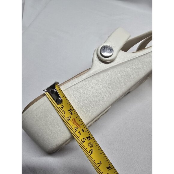 Crocs Patricia Wedge Strappy Slide Slip On Sandals Womens Size 6 White/Tan - Picture 10 of 10